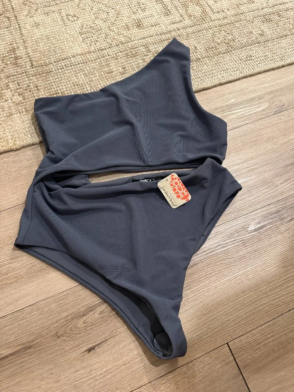 BEACH RIOT Anthropologie Celine One Piece in Slate Grey Size X-Large NWT